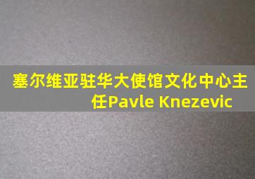 塞尔维亚驻华大使馆文化中心主任Pavle Knezevic